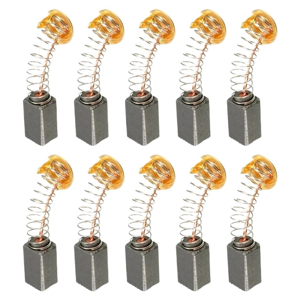 10 szt. elektronarzędzi szczotki węglowe silnik grafitowe szczotki do młota elektrycznego część zamienna 13 x 7,5 x 6,5 mm