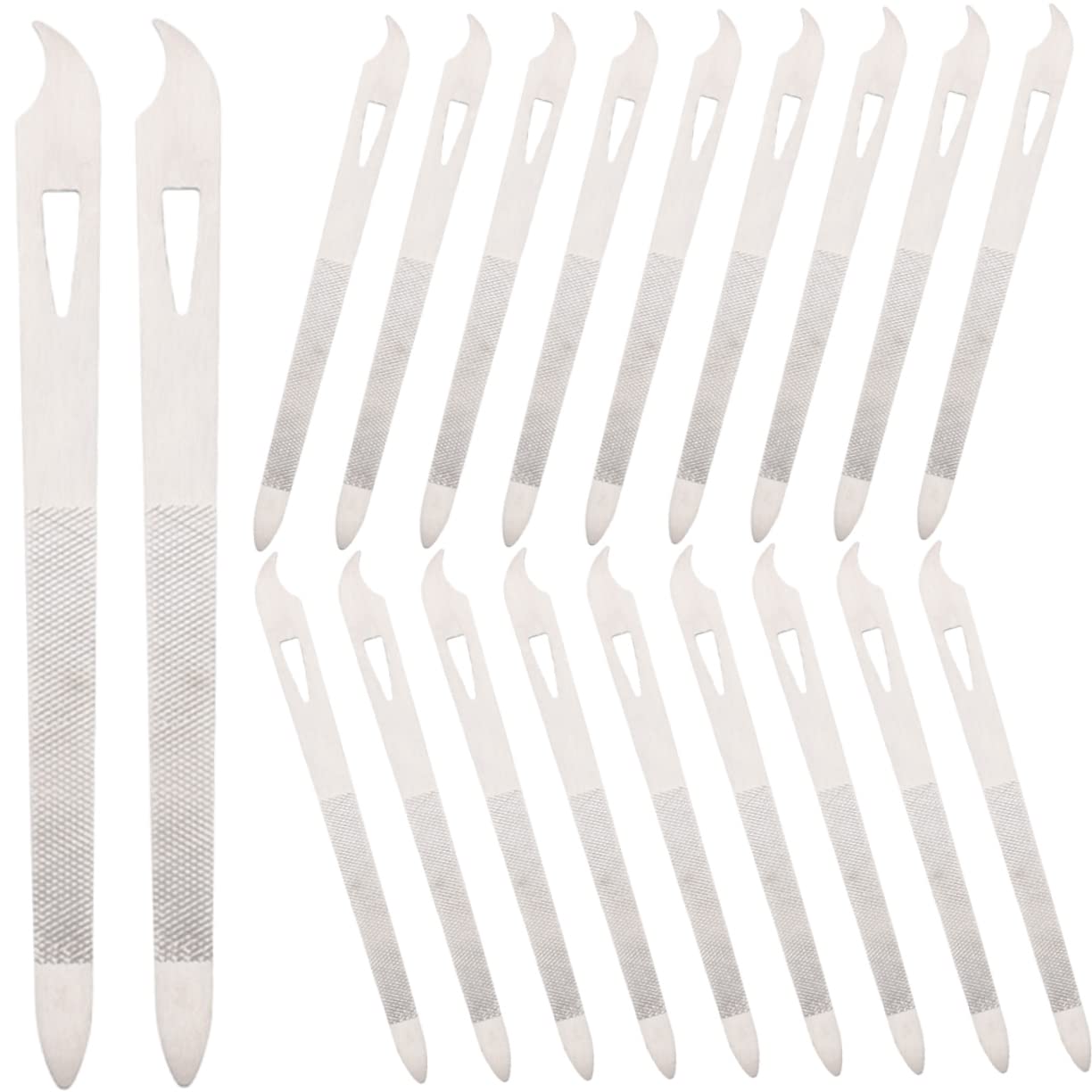 FRCOLOR 80pezzi Limette Per Unghie Inossidabile Strumenti Professionali Per Manicure e Pedicure Pratici e Leggeri Per Unghie Acriliche e False Facili Da Trasportare