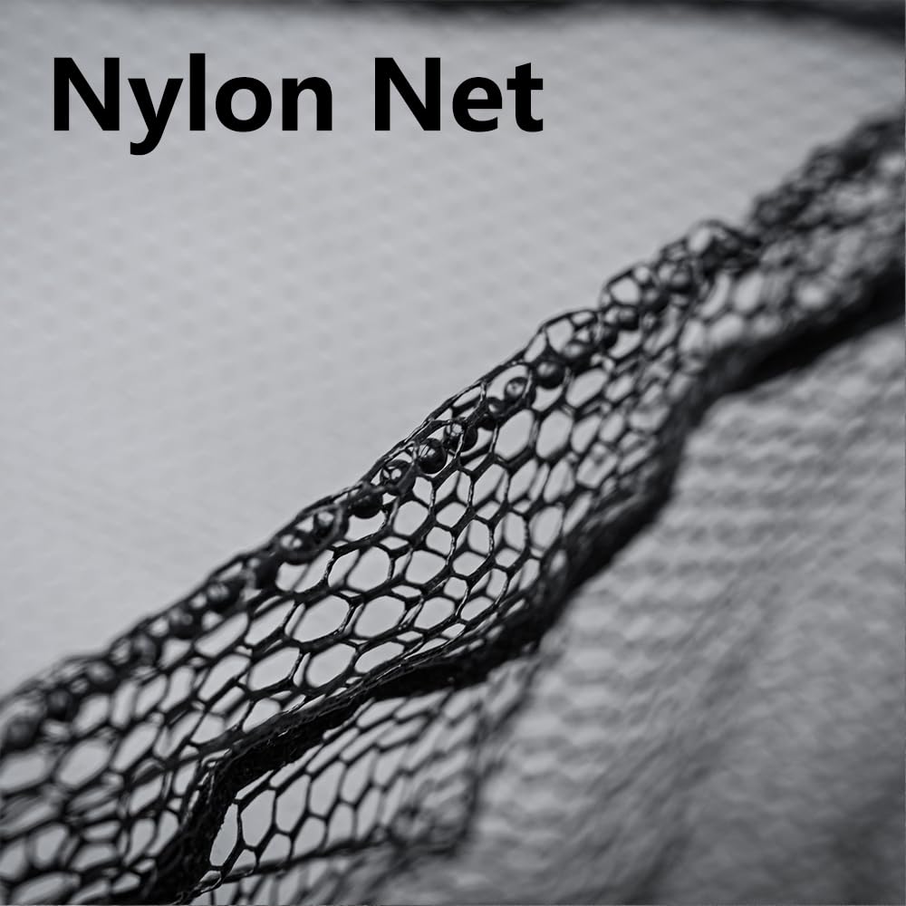 Retino da pesca pieghevole – Reti telescopiche pieghevoli in nylon con manico in alluminio, strumento leggero per catturare o rilasciare pesci di uccelli