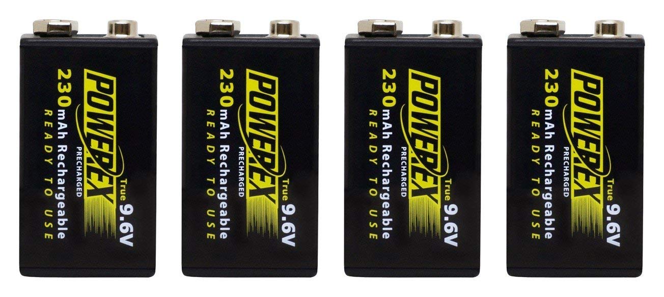 PowerexPrecharged 9V (9.6V) Rechargeable Low Self-Discharge NiMH Batteries X 4