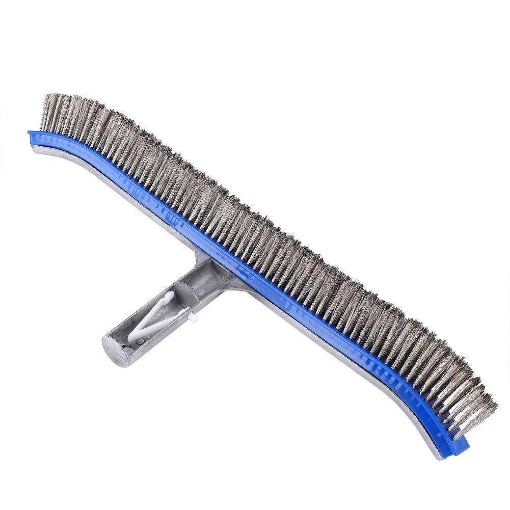 Cepillo para piscina, limpiador de suelo con marco de acero inoxidable para spas y mantenimiento dom¨¦stico