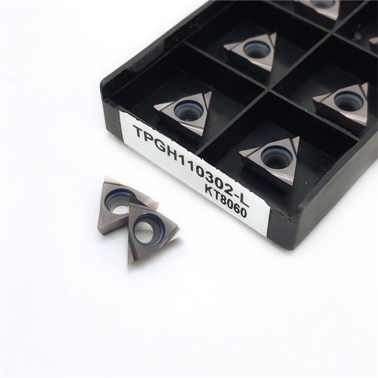 10 Pièces TPGT060102 TPGH080202 TPGH090202 TPGH110302-L KT8060 Plaquettes Carbure Cermet Outils D'alésage Outil De Tournage Plaquettes de Carbure CNC(TPGH110302L KT8060)