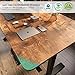 Monomi Electric Height Adjustable Standing Desk, 48x24 Inches, Ergonomic Home Office Sit/Stand Up Desk (Black Steel Frame/Rustic Brown Top)