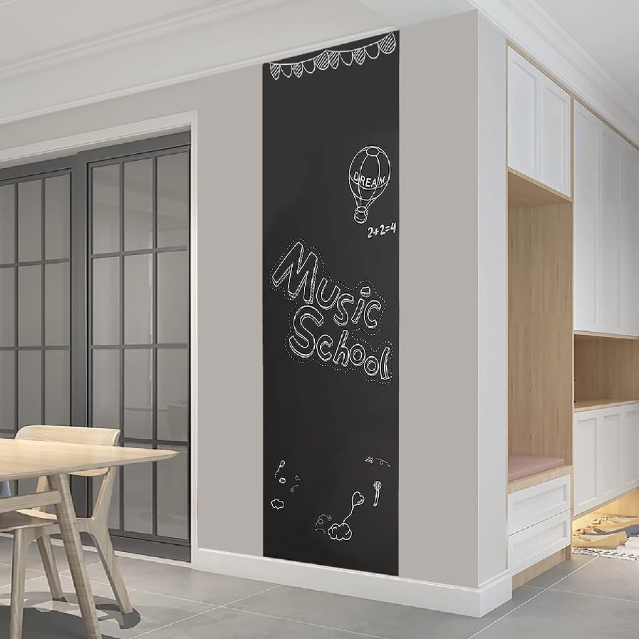 Lousa Quadro Negro Preto Fosco Adesivo 2m X 45cm