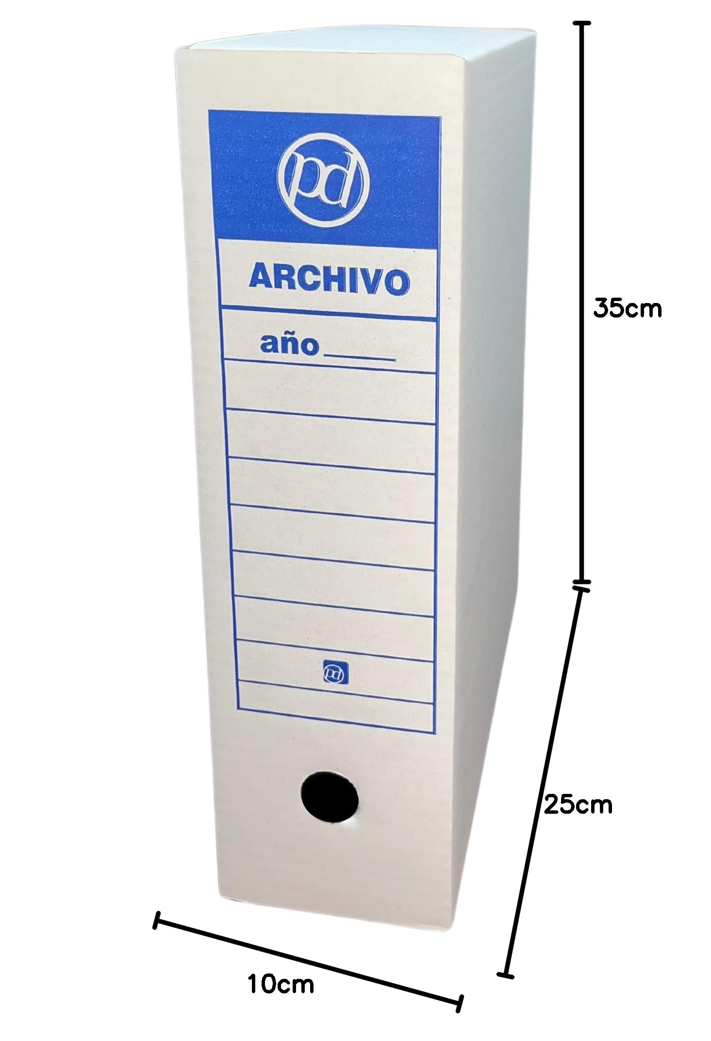 Papeles Distrimar Caja archivo definitivo tamaño folio 350x255x100 mm (25 unidades)