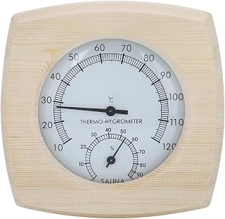 Sauna Thermometer Thermohygrometer Accessory Sauna Room Equipment Single Wooden Watch for Accessories for Sauna Thermo Hygrometer