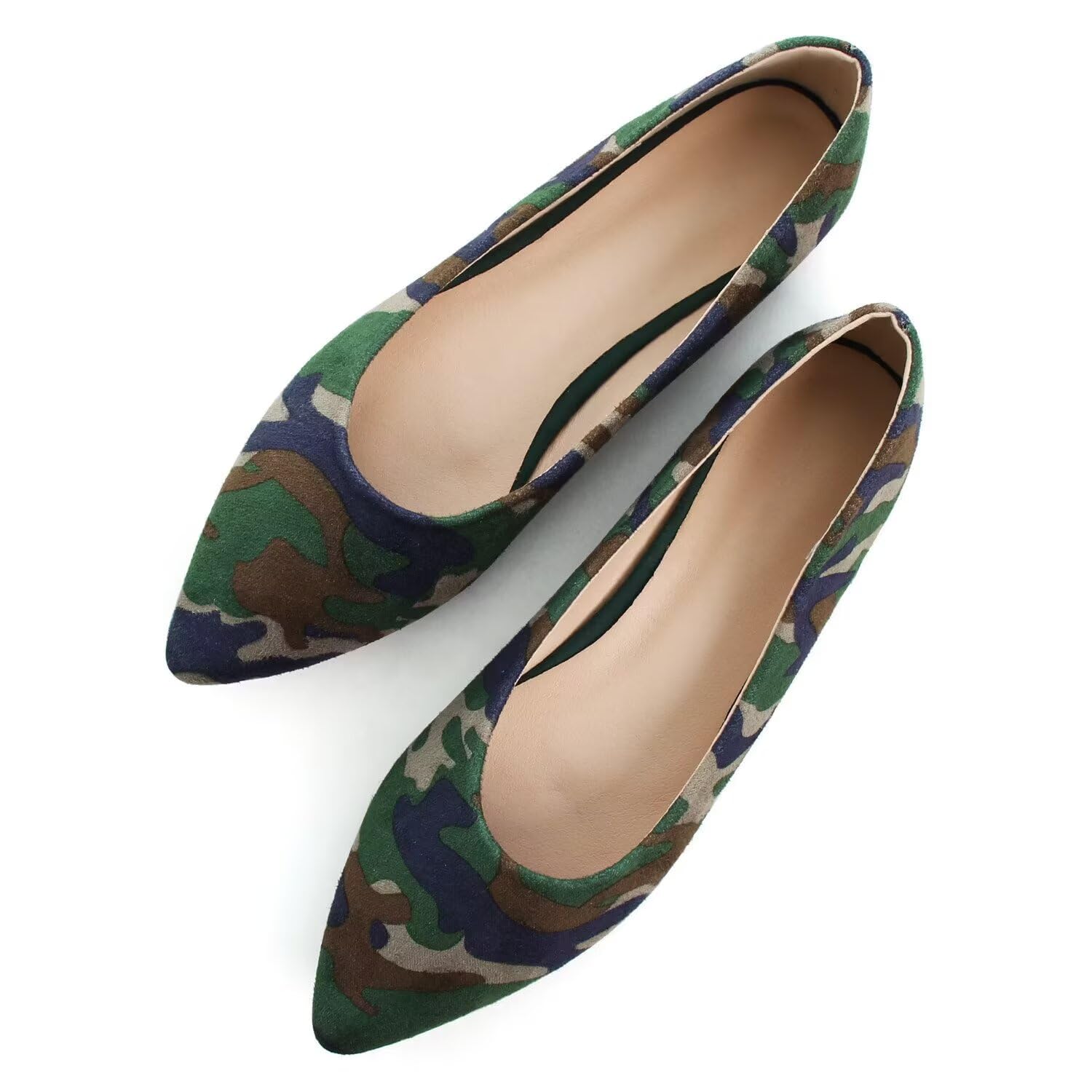 ChaiRong Zhou Women Pointed Toe Ballets Flats Comfort Slip On Walking Shoes for Driving