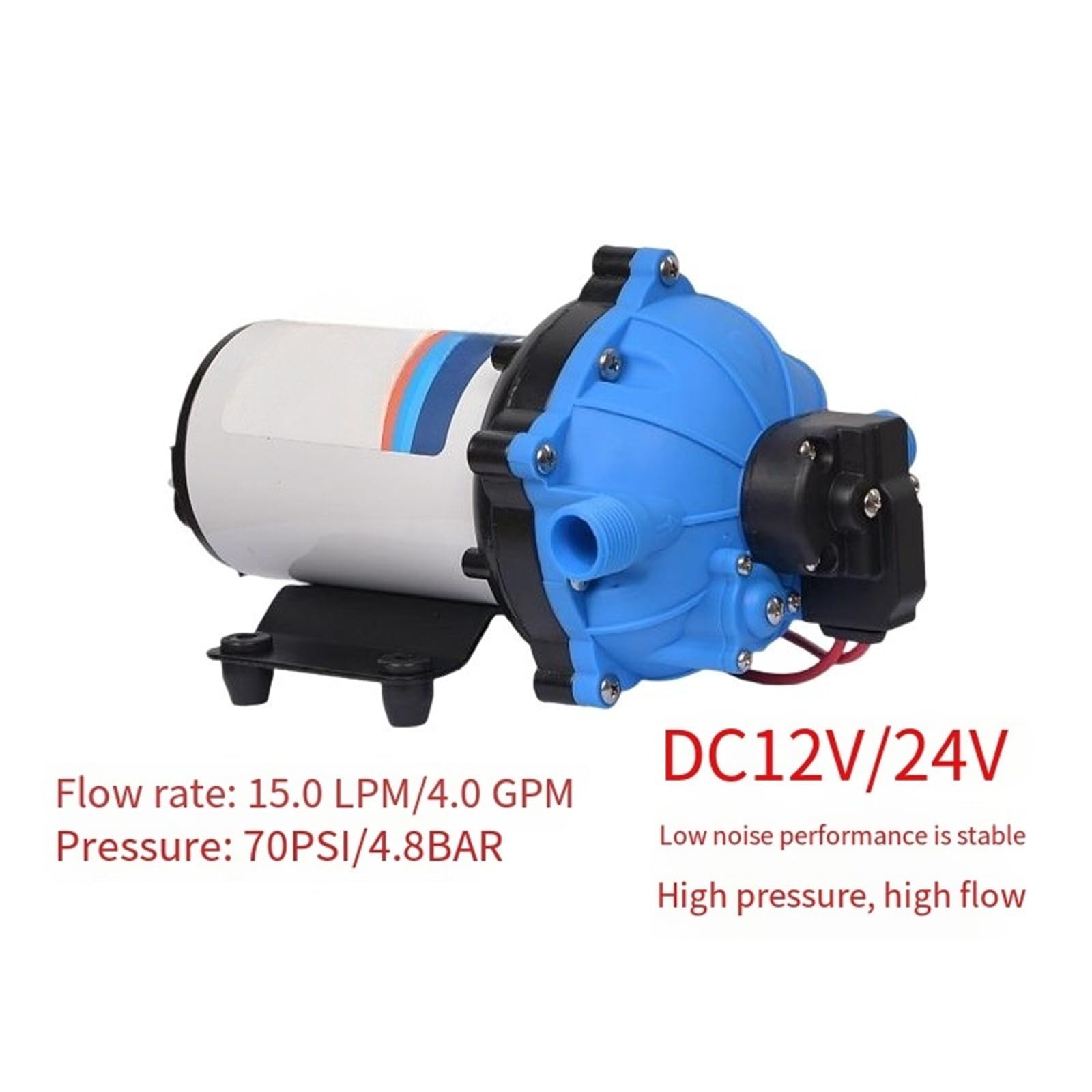 Pompa autoadescante da 15 litri booster elettrica a membrana for irrigazione domestica e spruzzatura/risciacquo del giardino per Petrolio, Diesel, Petrolio(24V)