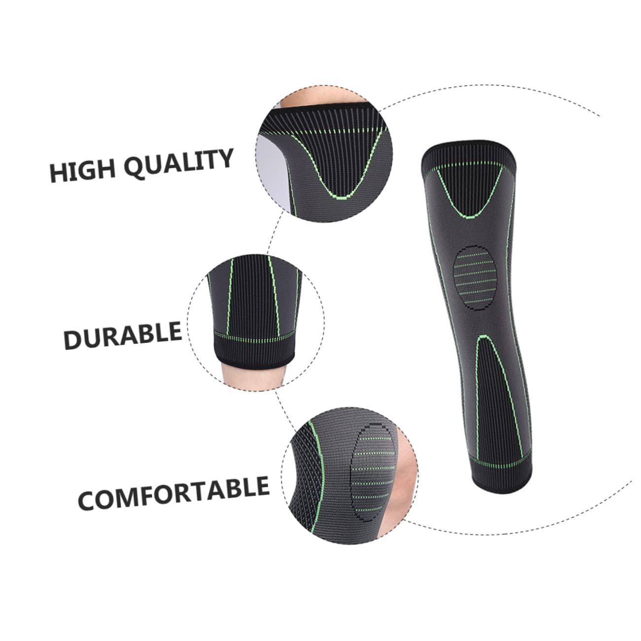 Gatuida Knee Protective Pad Long Compression Support Sleeve for Running Breathable Material Soft and Comfortable for Gym Basketball Yoga and Fitness Activities