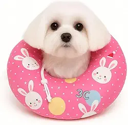 Cone Colar Elizabetano Ajustável Macio Anti Lambida Protetor Ferida Pescoço p/Gato e Cães Pequenos (Cinza)