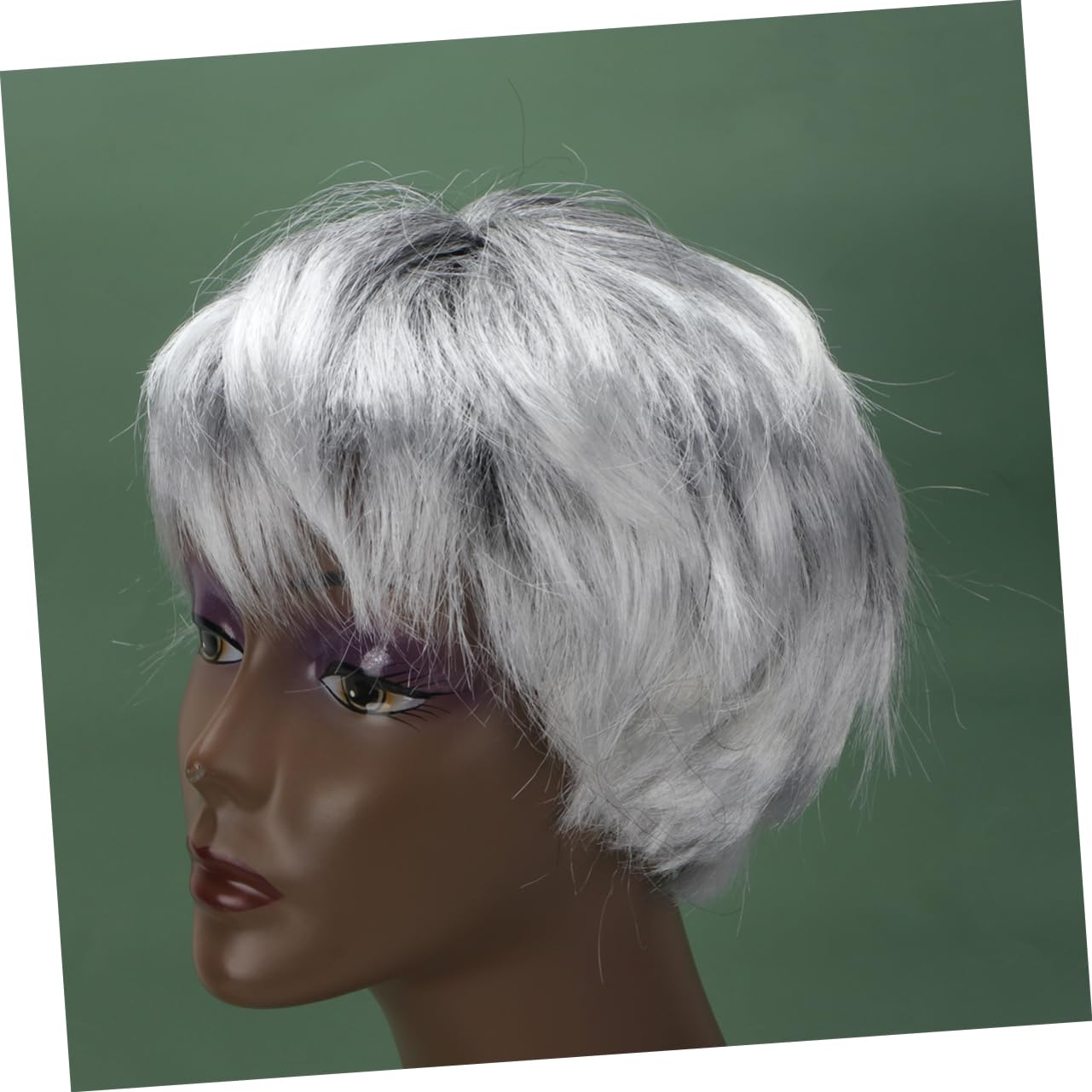 GALPADA 3stücke Grey Grandpa Wig Mit Schnauzbart Lustige Cosplay Perücke Für Karneval Halloween Kostümpartys Natürlicher Look Weich Und Bequem Für Großvater Kostüm Und Rollenspiele