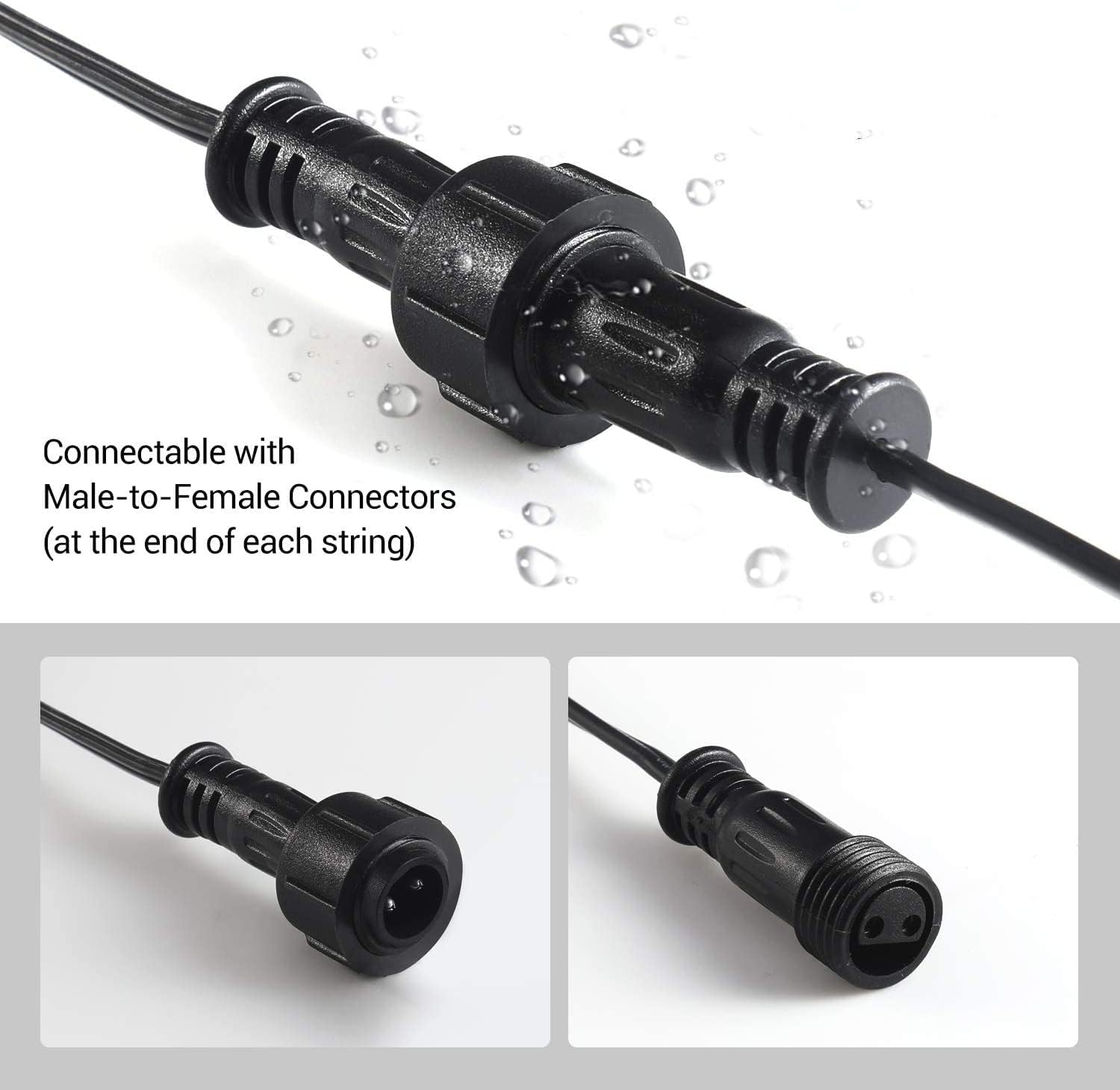 Avoalre G45 Catena Luminosa Esterno, 12M 30+3 | IP65 Impermeabile Luci da Esterno Collegabili, Lucine da Esterno Giardino per Casa Feste Matrimonio Giardino Gazebo