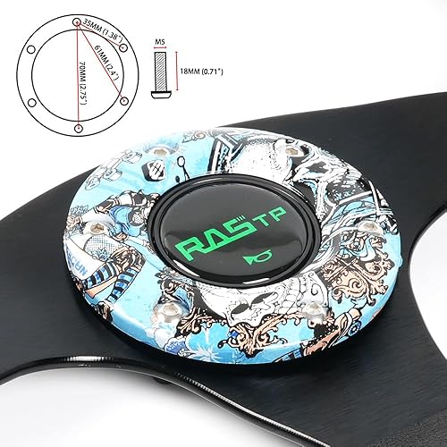 Vista 29 de RASTP Volante de carreras en forma de D, 12.8 pulgadas/12.795 in de piel de ante estilo de carrera Sim Racing volante (negro con costuras rojas)