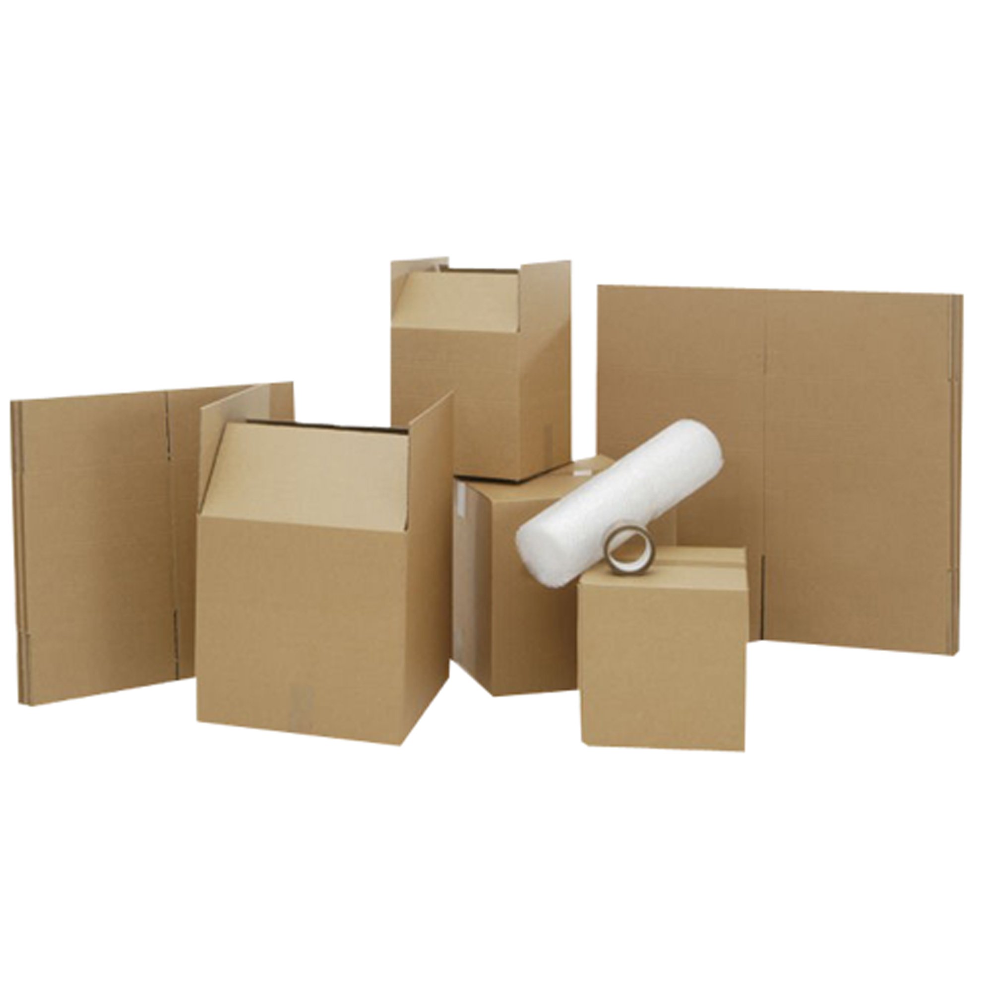 Large Cardboard Box House Moving Removal Packing Kit inc 40 new boxes (Various Sizes) & Extras bubble wrap, refuse sacks, tape, marker pen