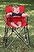 ciao! baby Portable High Chair for Babies and Toddlers, Compact Folding Travel High Chair with Carry Bag for Outdoor Camping, Picnics, Beach Days, and More (Red)