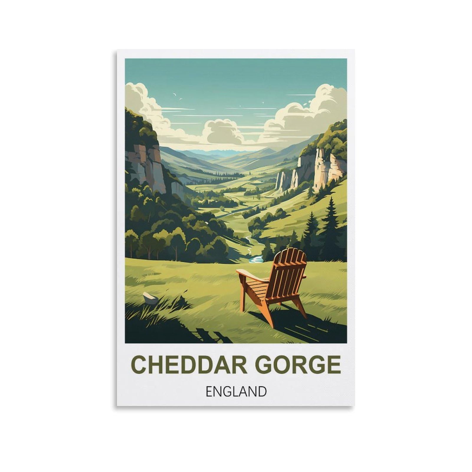 Vintage Metal Tin Sign Funny,Cheddar Gorge England,Wall Decor Kitchen Garage Dining Room Home Decor Hotel Decor Gift 30x40cm