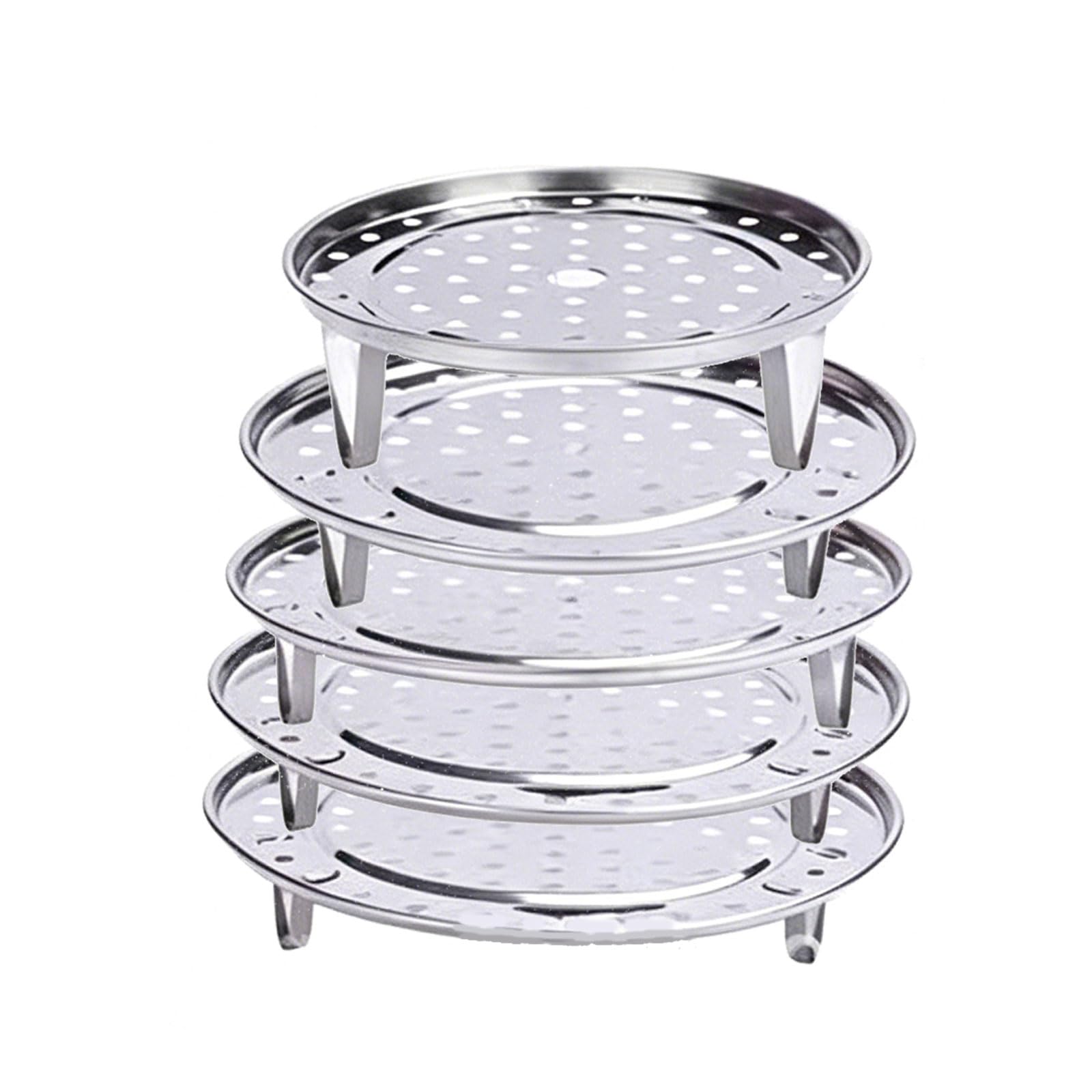 TFAOYS Of 5 Nonrust Steel Steaming Rack for Cooking Sturdy and Rustproof Kitchens Tool Set Kitchens Accessory Rustproof Steamer Stand