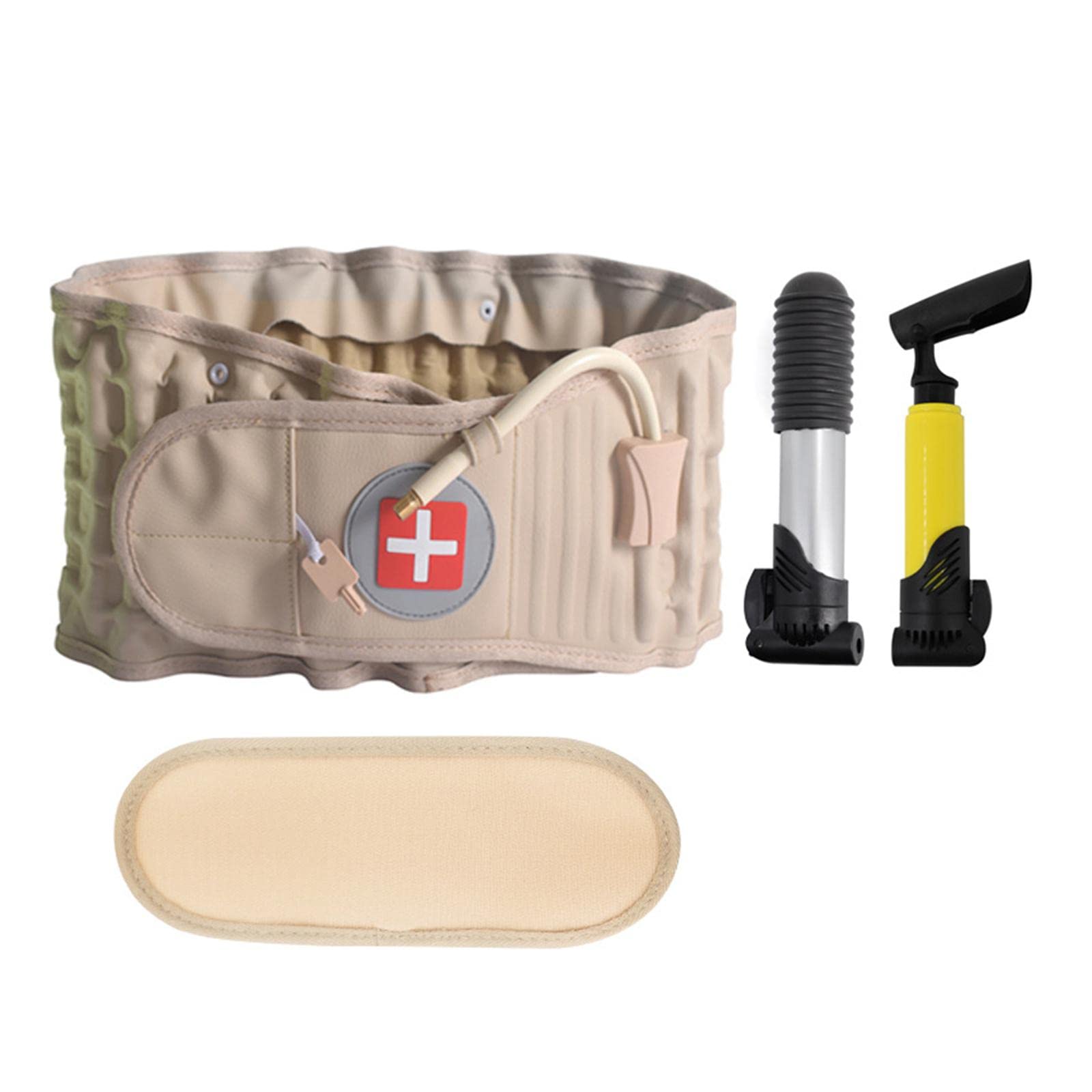 Aufblasbarer Rückenstützgürtel mit Verstellbaren Funktionen, Khaki Größe M