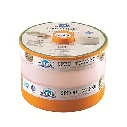 HaRvic Plastic Sprout Maker Popular (3 Bean Bowl) (Color May Be Vary)