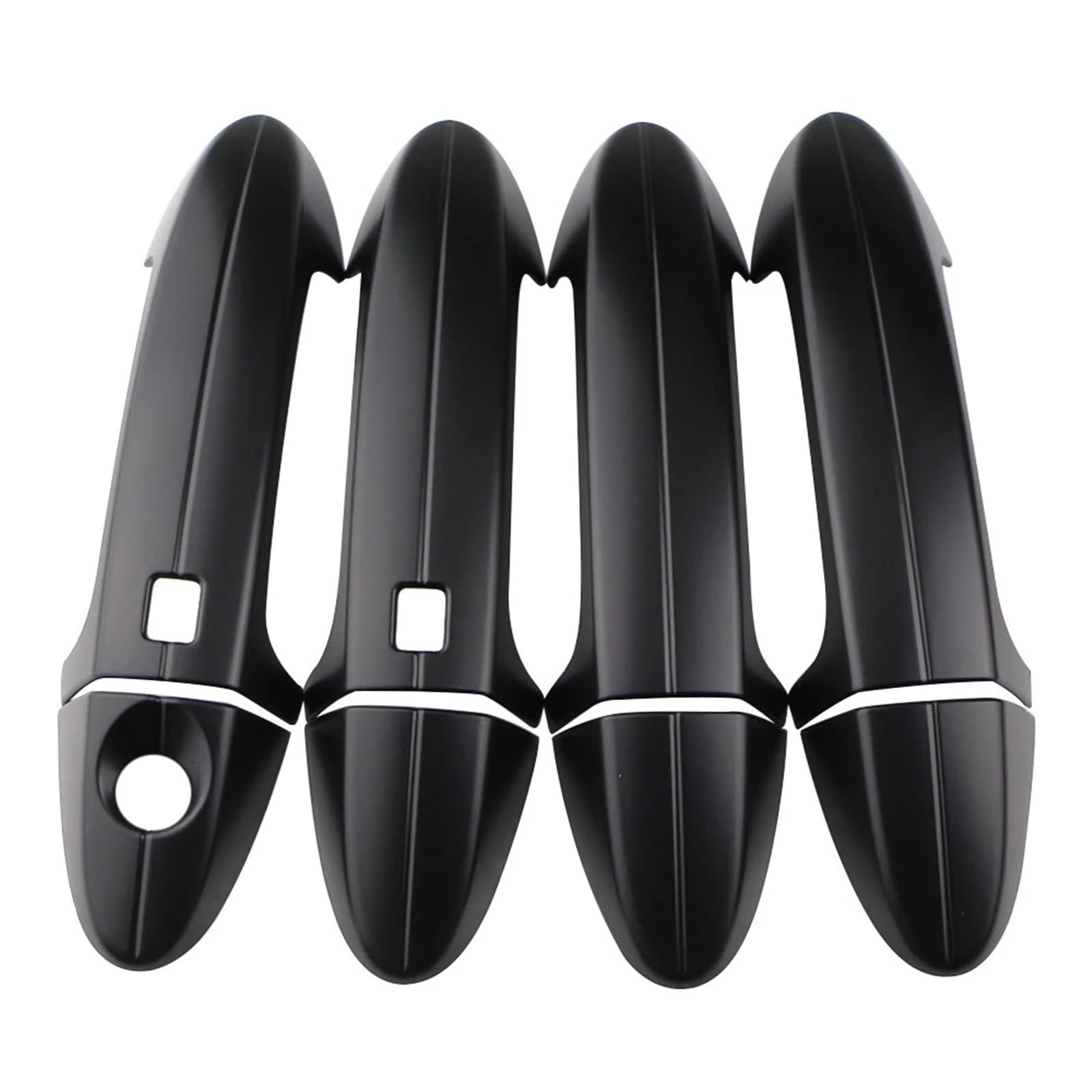 Rdwspli Black Exterior Handle Shell Compatible With For Fiesta For Mk7 2013-2017 Car Exterior Protective Decoration Accessories 4Pcs Abs Chrome Door Handle Cover Trim