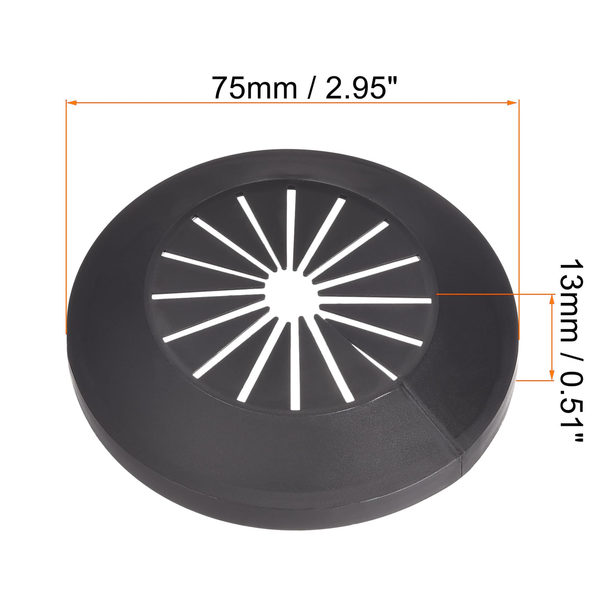 TOP-VIGOR 8pcs 15mm-40mm Pipe Cover Decoration, PP Plastic Escutcheon Pipe Collar for Water Pipe Drain Line - Image 2