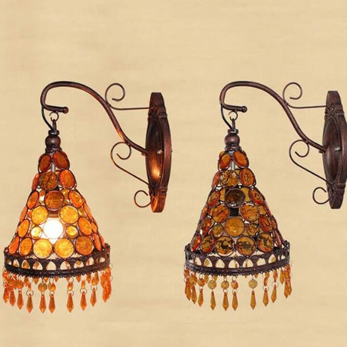 HNXNR HNXNR elegant Optioneel Indoor en Outdoor Universal American Light Luxe Wandlamp Lampenkap Europese Retro Mirror Koplamp Bedrijf Lamp Restaurant Woonkamer Slaapkamer Studie Wandlamp verlichtingsappara photo 2