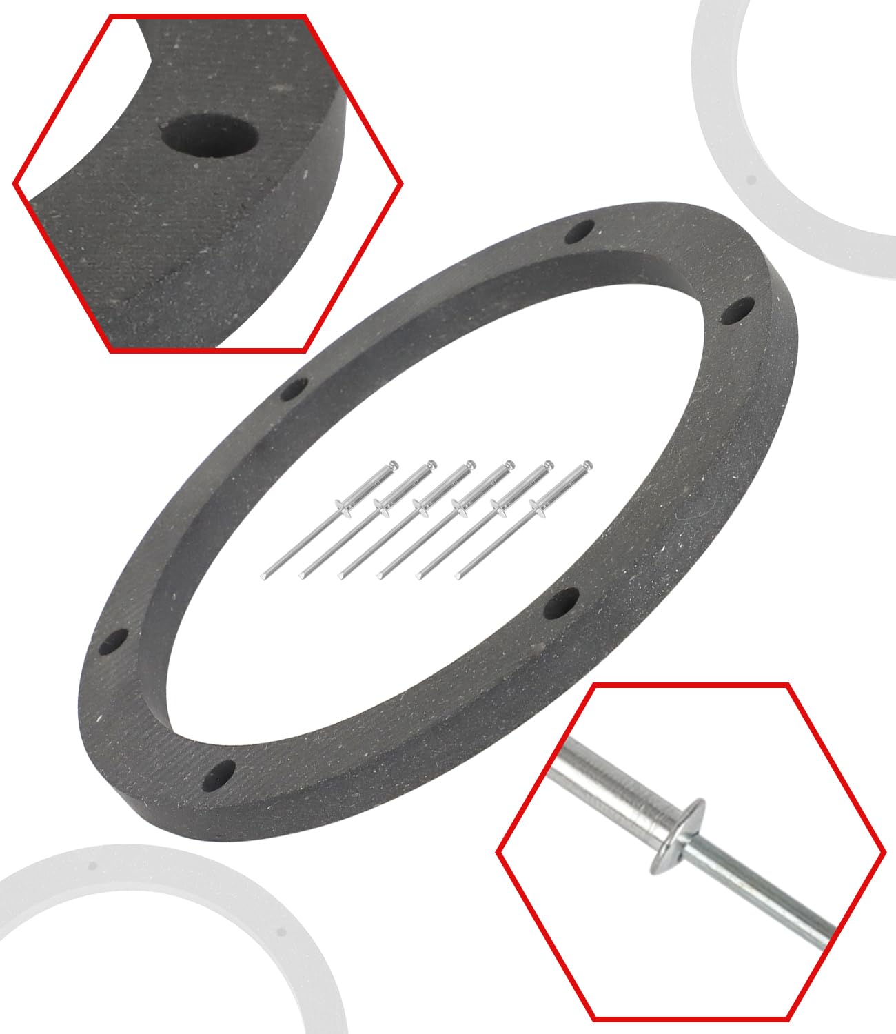 Forro de embrague para cortacésped Gravely con remaches de repuesto para 08751000 06807800 para modelos Gravely, piezas de embrague de resina