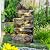 Dephet Outdoor Cascading Rock Water Fountain, 6-Tier Fountain and Waterfall