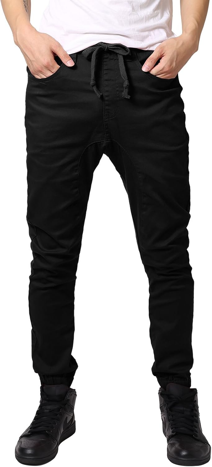 Allsense Men's Slim-Fit Twill Drop-Crotch Jogger Pants - Image 2