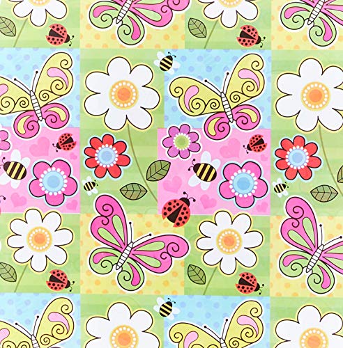 Papel Presente Borboletas, Cristina KIT-209A, Cores Sortidas, Pacote com 25 unidades