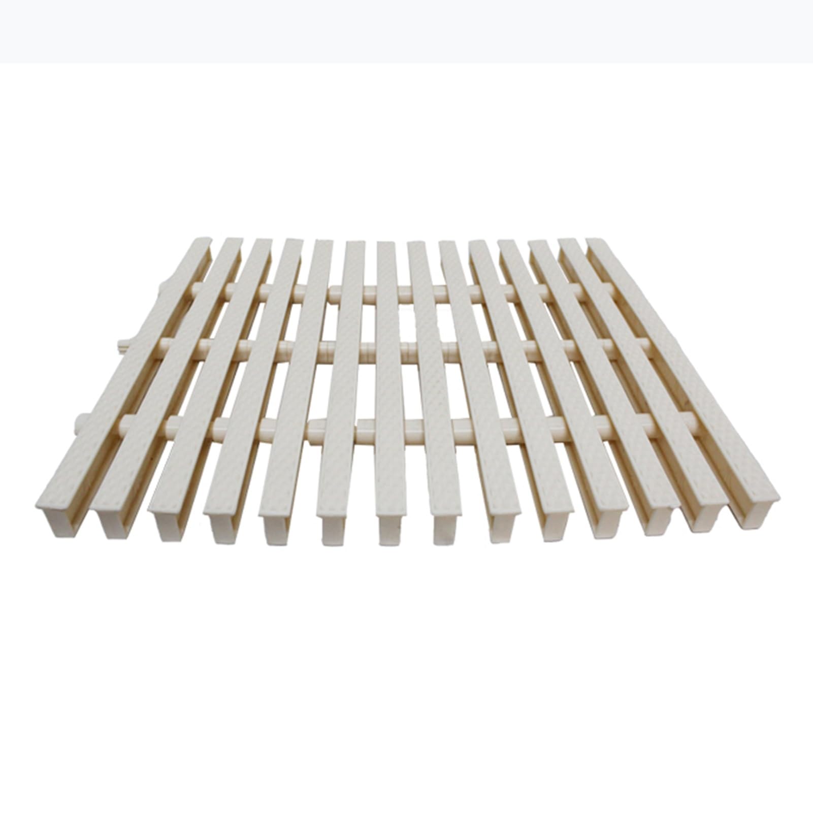 XPLKQXE Swimming Pool Grating Splice Gutter, PPS Plastic Drain Grate Mat, Three Interface Drainage Equipment，Grate Cover Removable，Drainage Gutter Guard Grill (Color : White, Size : 30x100cm)