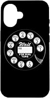 Vista 32 de Divertida caja del teléfono del dial rotatorio analógico retro retro negro lindo negro para el iPhone 17