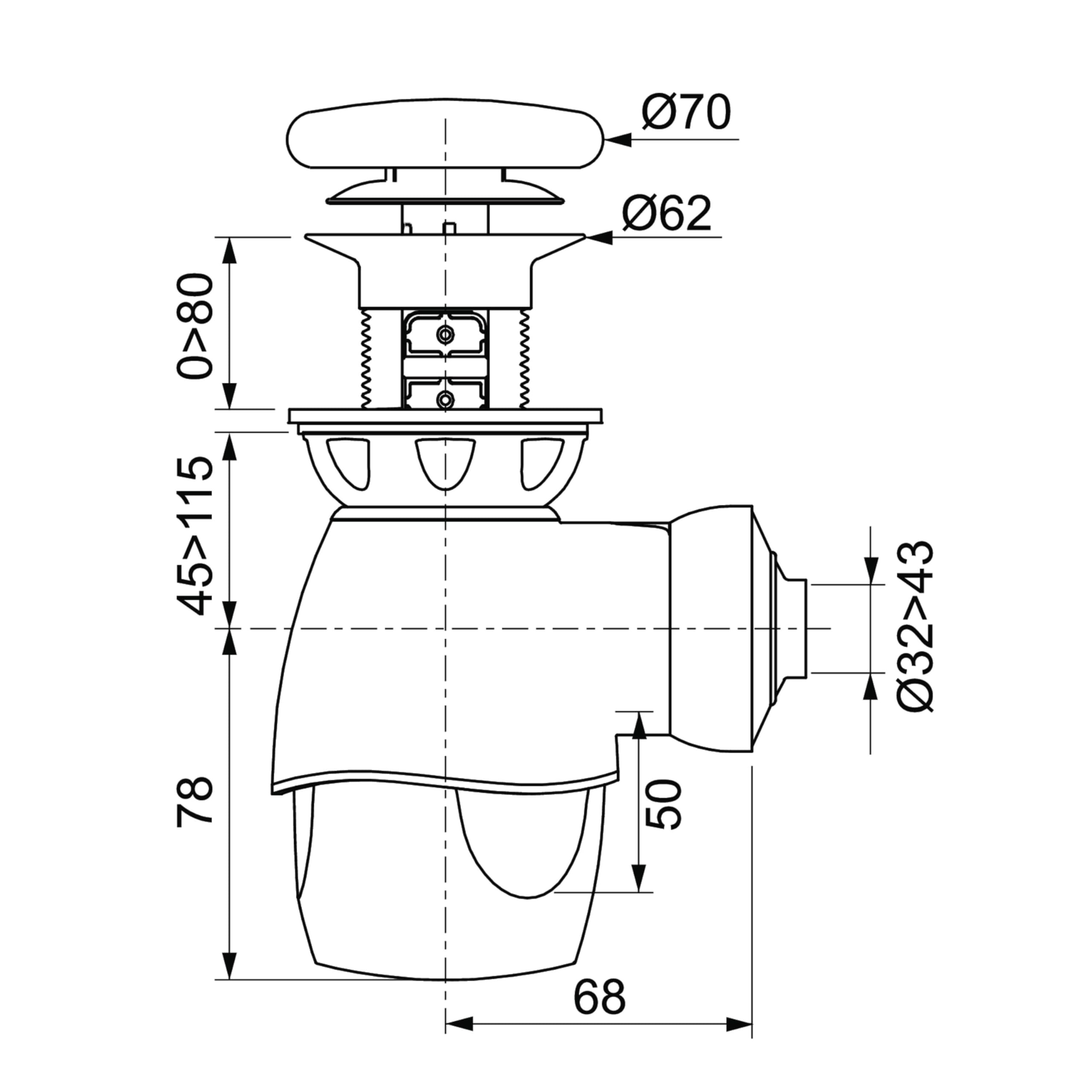 Wirquin 30724383 Kit Bonde Siphon Lavabo ou Évier Tout-En-Un Chromé | Adapté éviers lavabos, fermeture Quick-Clac, réglable, entretien facile, installation facile, origine France garantie
