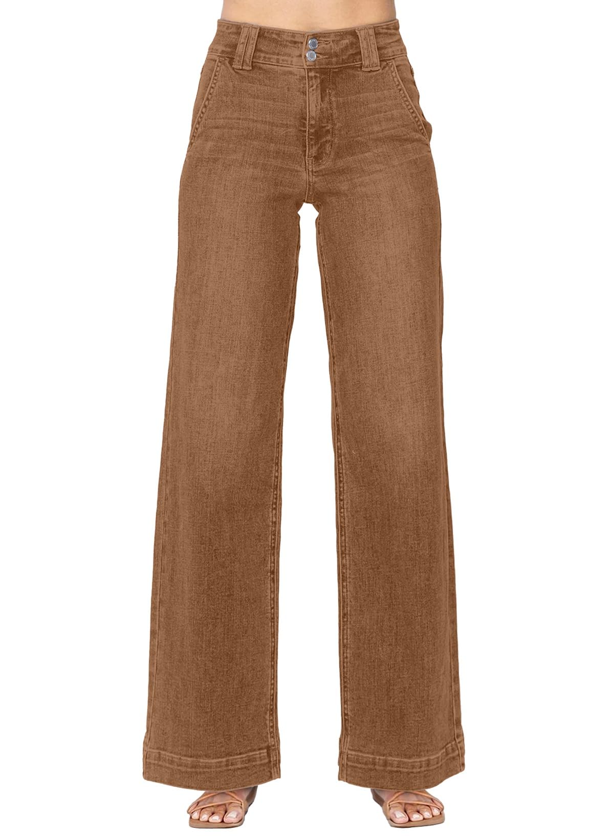 Astylish Women's High Waisted Wide Leg Straight Jeans | Straight Leg Jean, Baggy Trendy, Denim Pants, Slanted Pockets
