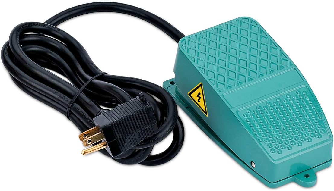 XURUI Power Maintained Foot Switch XF-3R, Single Pedal, 10A 250V, 7.2 Feet cord with plug,Cast Aluminum
