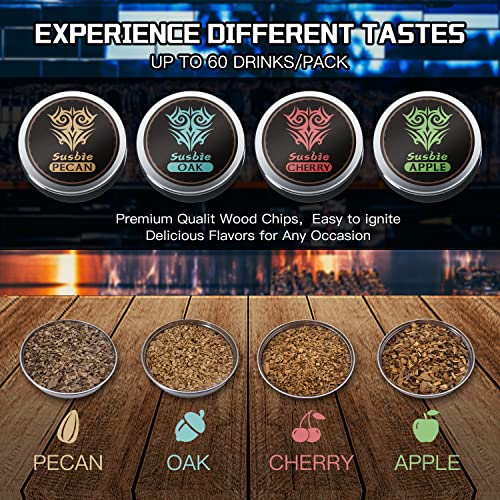 Susbie Cocktail Smoker Kit With Torch-Infuse Cocktails, Wine, Whiskey, Bourbon，Old Fashioned-Gift For Father,Husband And Boyfriend (No Butane) #TOP2