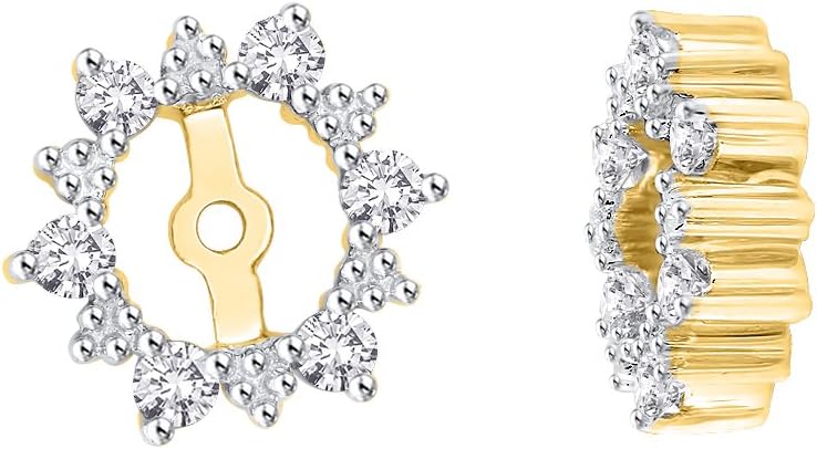 KATARINA 1/2 Cttw Diamond Earring Jackets in 14K Gold, (I-J Color, SI Clarity)