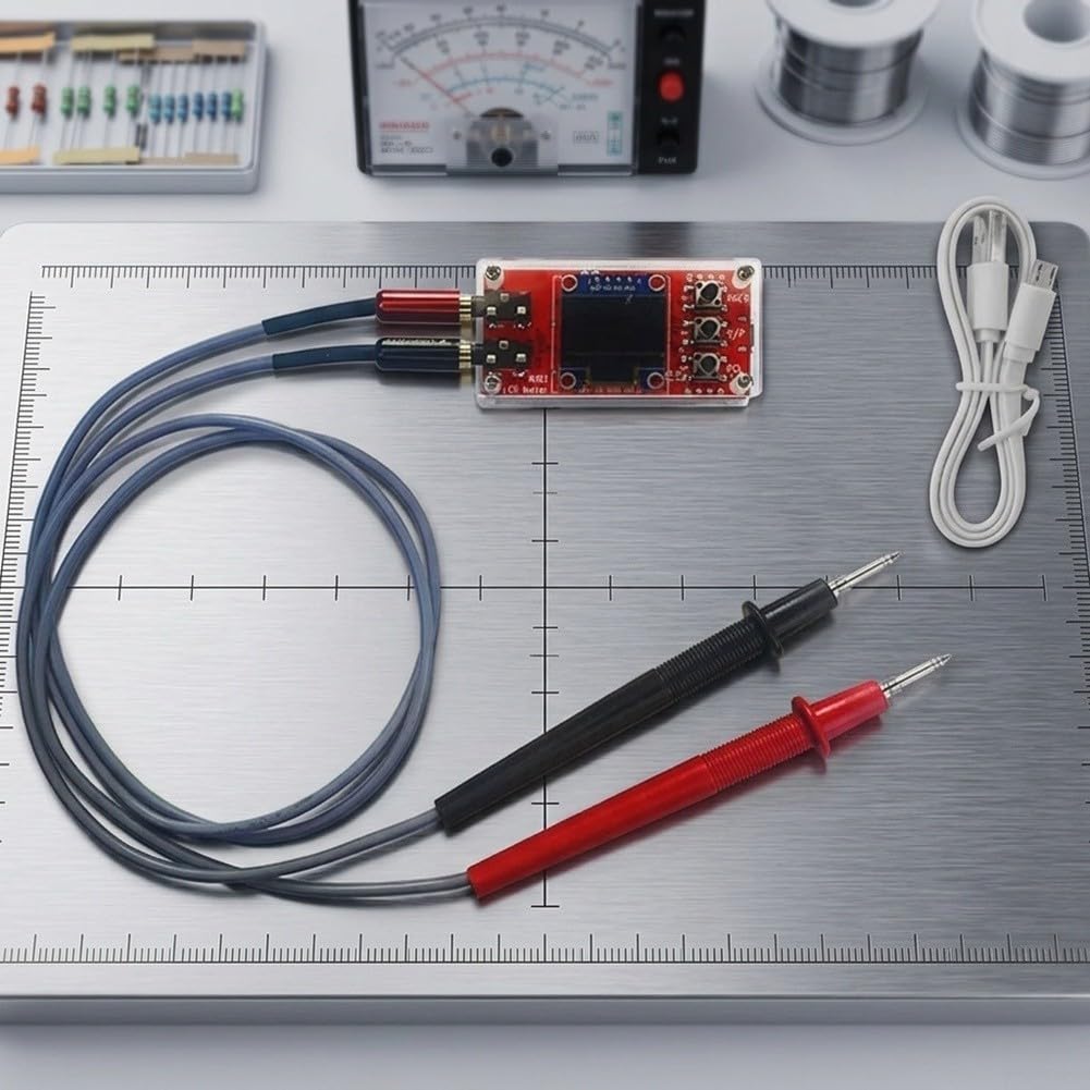 Medidor DIY Kit de Entrenamiento USB Resistencia Capacitancia Inductancia Probador | PCB, Pantalla LCD, Para Estudiantes de Entrenamiento de Laboratorio