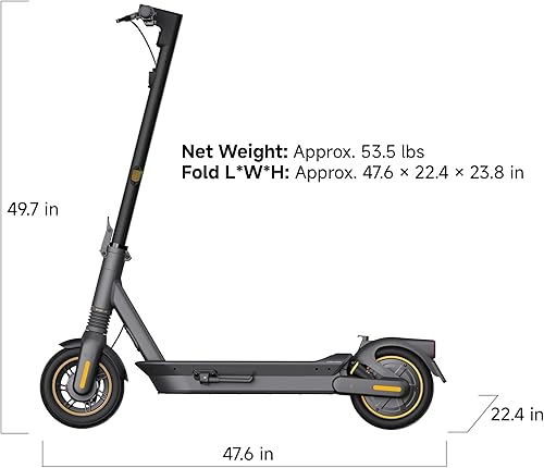 Miniatura 12 de Scooter eléctrico Segway Ninebot Serie MAX para adultos, 22-28 MPH, hasta 50 millas de alcance, suspensión doble, certificado UL-2272 2271 (G2G3)