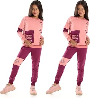 بدلة تدريب للبنات مطبوعة مع جيب من قيصر