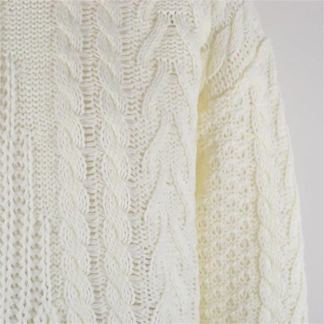Maglione da donna a collo alto lavorato a maglia