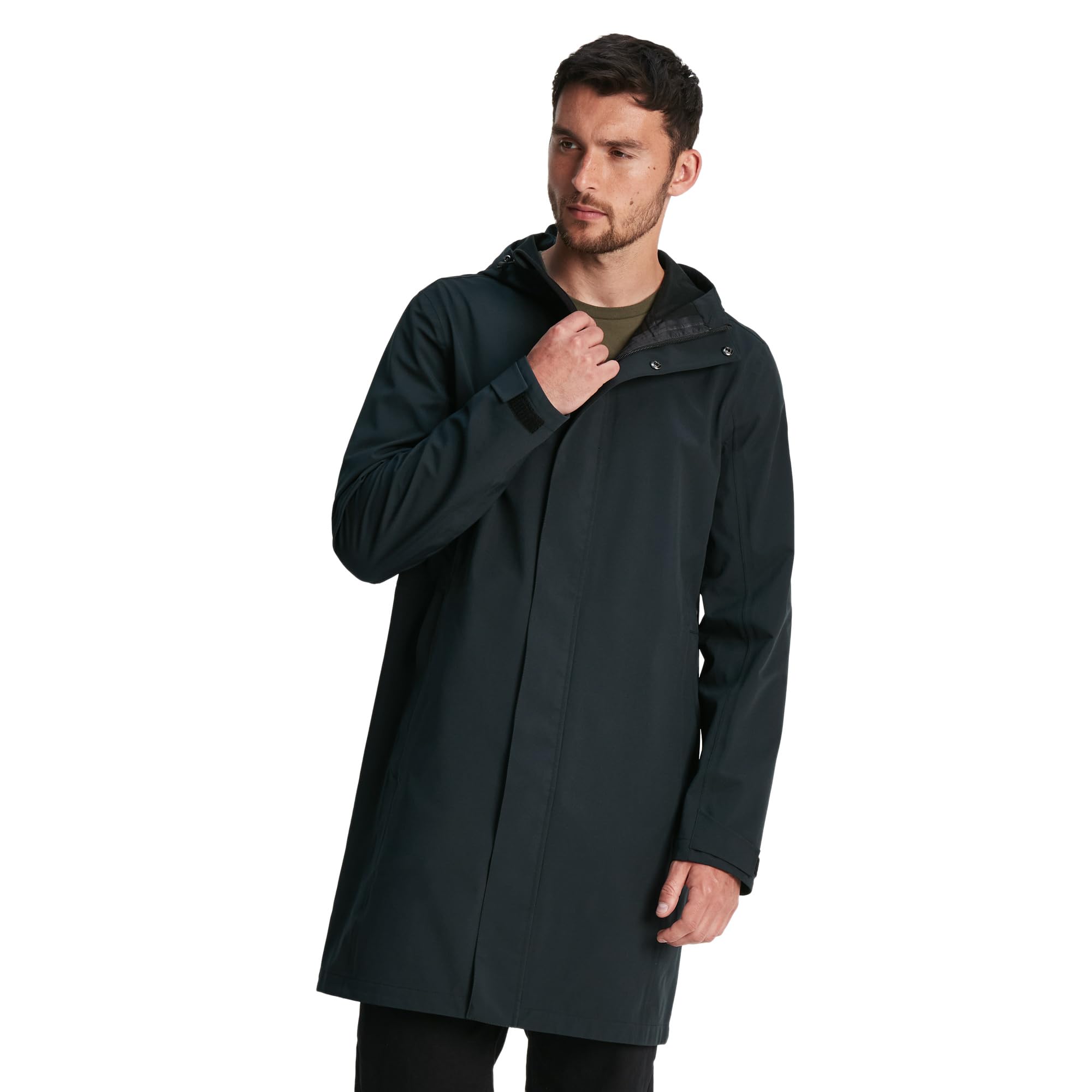 Tog24 Men's Black Glenton 3 Layer Jacket. Jacket Featuring 3 Layers. With 10K Waterproofing, 10K Breathability, Dwr Coating And Tapped Seams.