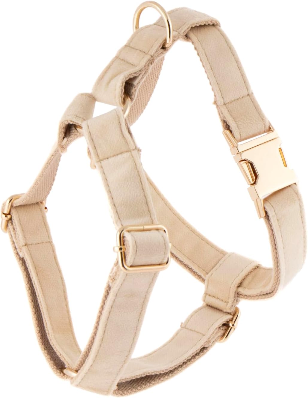 Cream Brown Velvet Dog Set, Luxury Outfit With Cute Collar, Chest Harness, Leash – Tailored for for Small, Medium, and Large Breeds, Complete With A Stylish Bow Tie And Exclusive Dog Poop Bag (XL)