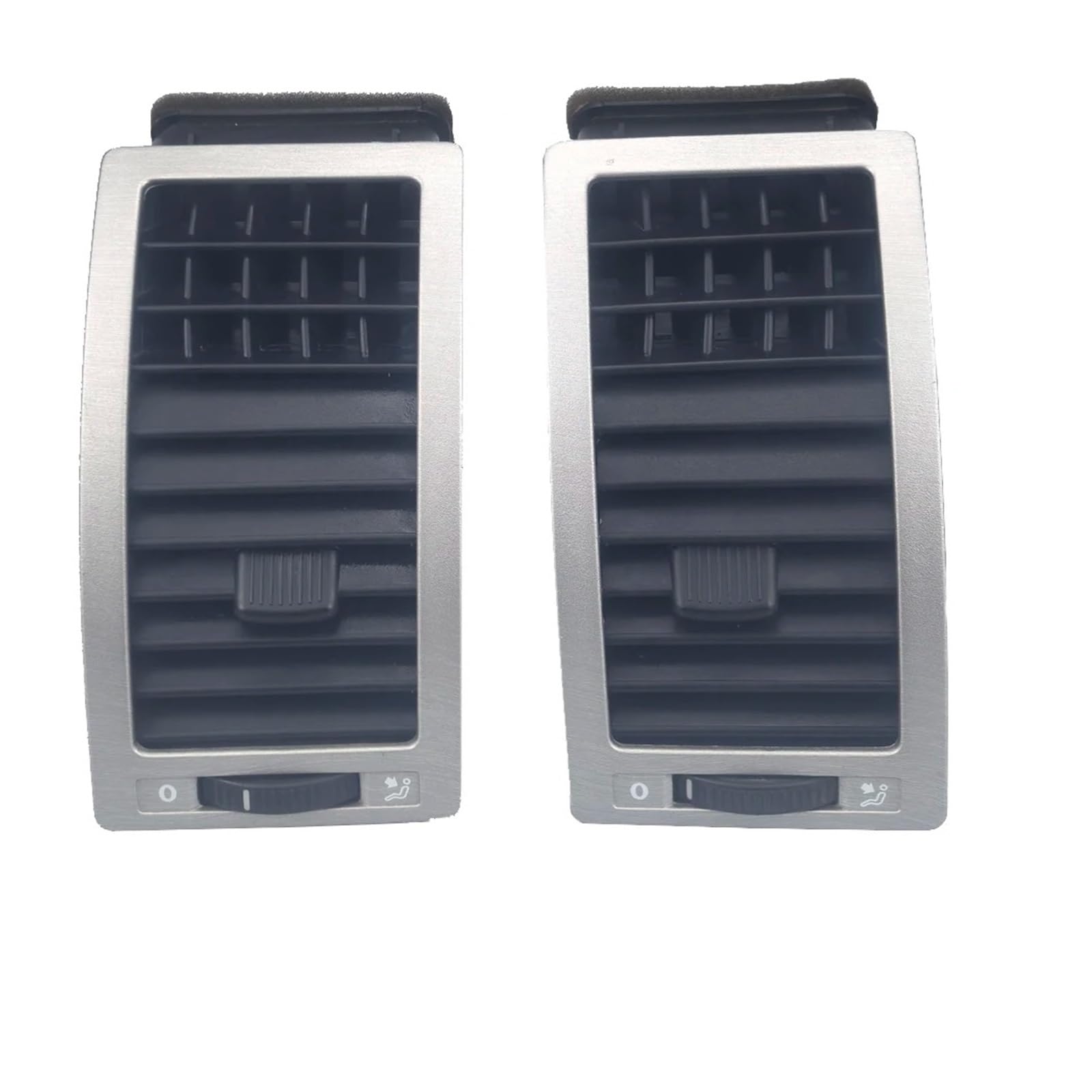 Sortie ventilation de tableau de bord VW Polo orientable argentée - 6