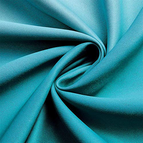 Image of G2000 Blackout Curtains & Drapes for Bedroom Living Room 84 Inches Long Turquoise and Greyish White Room Darkening Window Treatments Ombre Thermal Insulated Light Blocking Grommet Backdrop 2 Panels