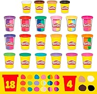 Vista 7 de Play-Doh - Paquete de 22 colores Ultimate, colores surtidos a granel, latas de 2 y 4 onzas de compuesto de modelado, actividades de arte