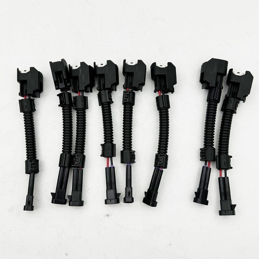 For L1O8EV6-DO0226 8Pcs EV6 Femle to Male Fuel Injector Connector Adapter For Engine