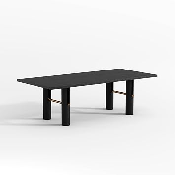 SOLIS Altin Rectangular Dining Table, Black (96x44)