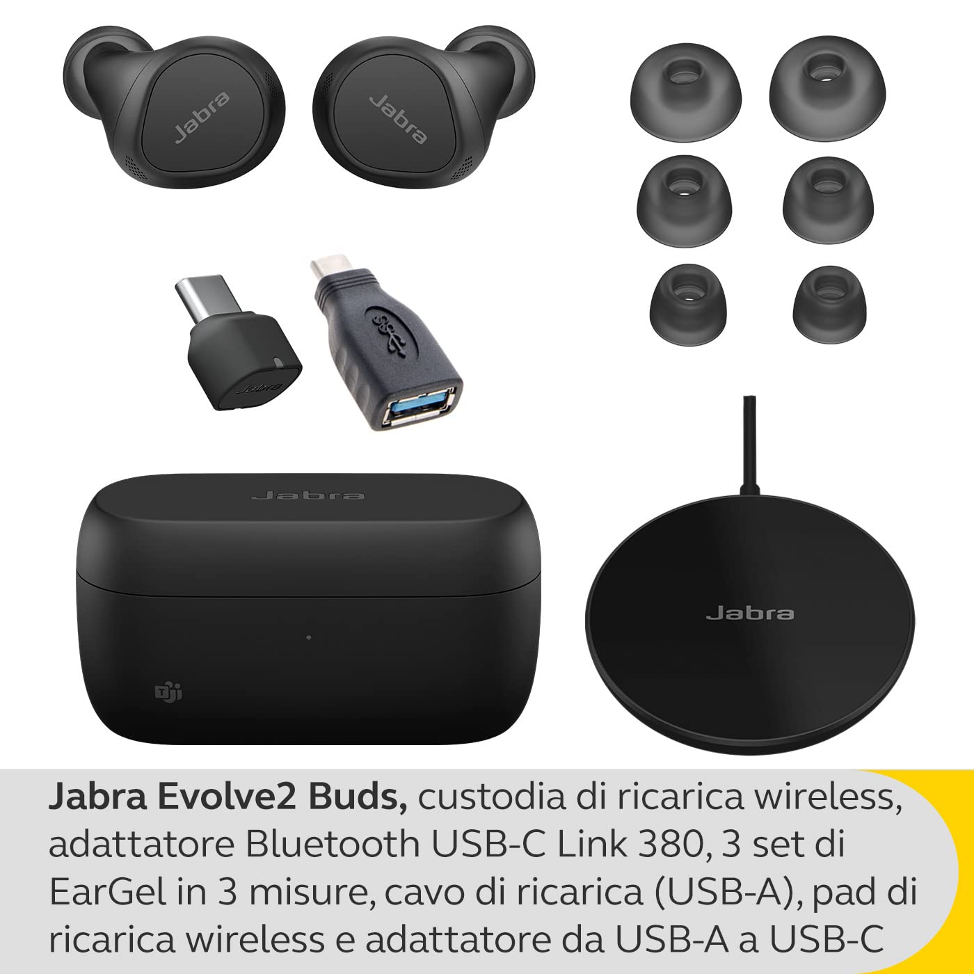 Orecchie Evolve2 Jabra ANC In-Ear Bluetooth - Recensioni Online - Dettaglio