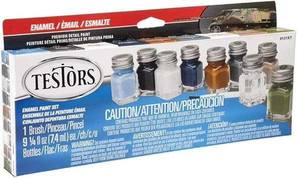 Testors Camo Flat Enamel Paint Set Packaging May Vary